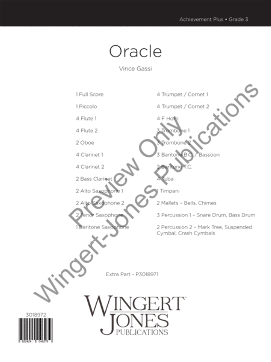 Oracle (Score) Oracle (Score) Concert Band scores gallery preview page 2
