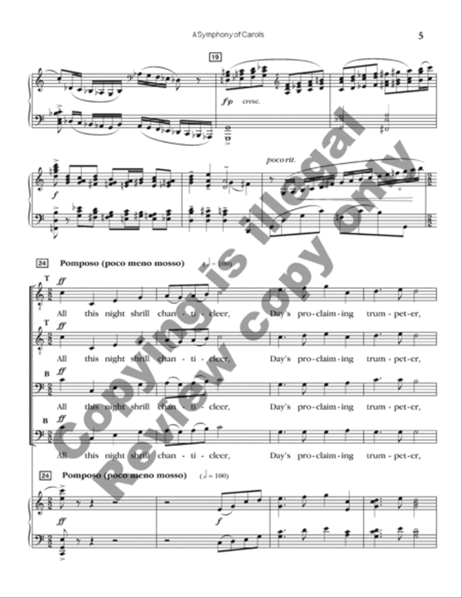 A Symphony of Carols (Choral Score) A Symphony of Carols (Choral Score) TTBB scores gallery preview page 3