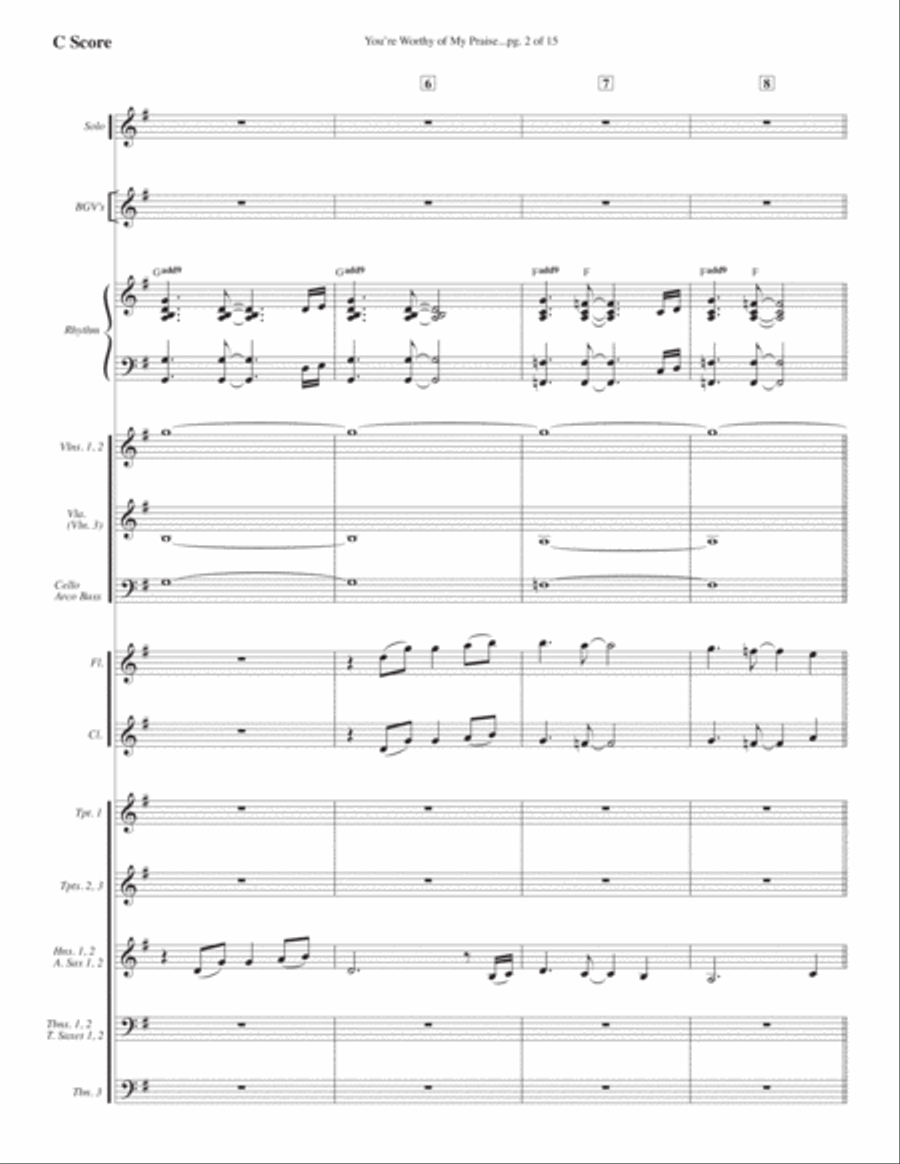 You're Worthy Of My Praise Voice scores gallery preview page 2