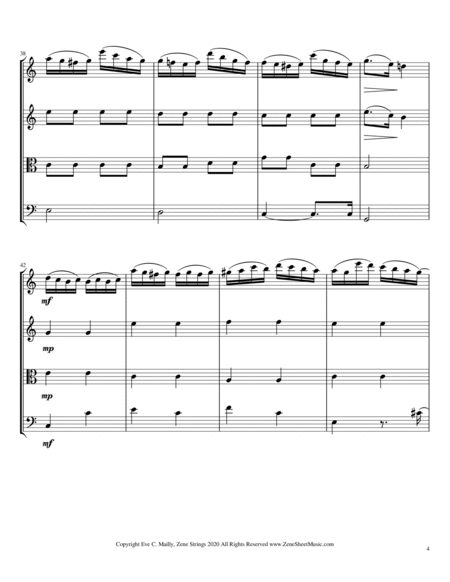 Twelve Variations on "Ah vous dirai-je, Maman" (Twinkle, Twinkle Little Star) - Mozart (String Quart image number null