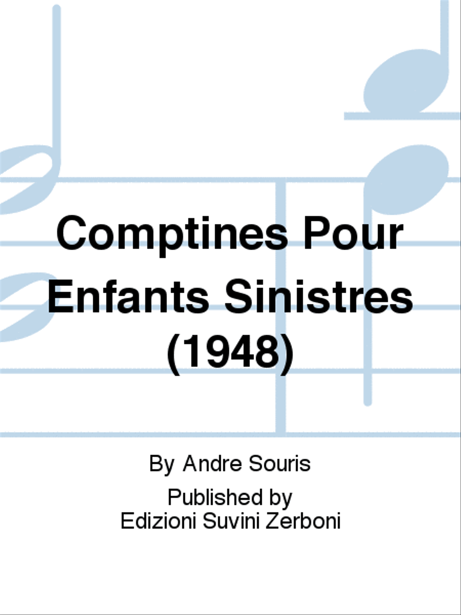Comptines Pour Enfants Sinistres (1948) Score scores gallery preview page 1