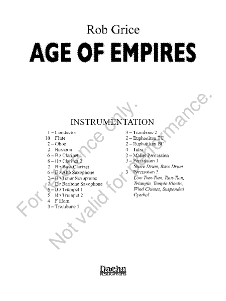 Age of Empires Concert Band scores gallery preview page 2
