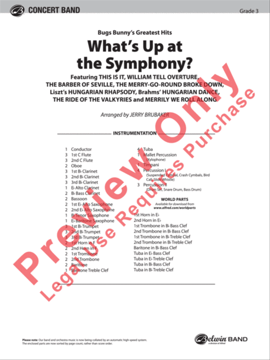 What's Up at the Symphony? Concert Band scores gallery preview page 2