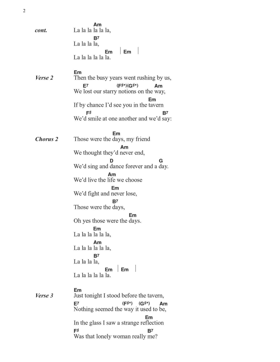 Those Were The Days Acoustic Guitar scores gallery preview page 2