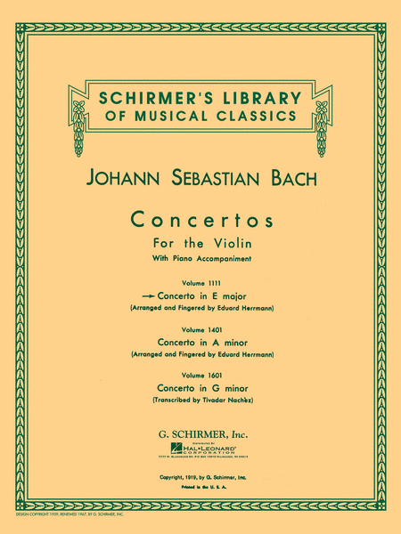 Johann Sebastian Bach: Concerto in E Major