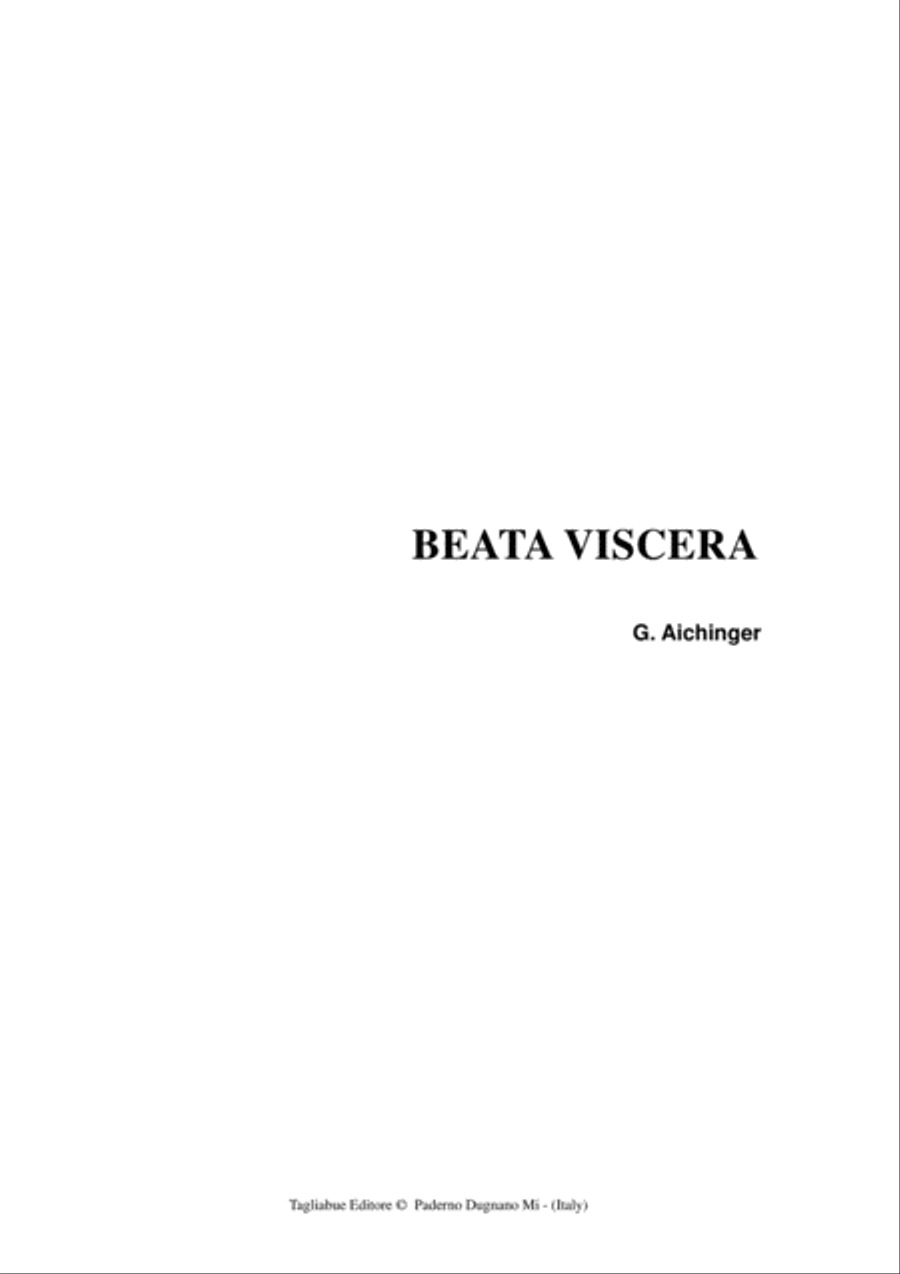 BEATA VISCERA - Aichinger image number null
