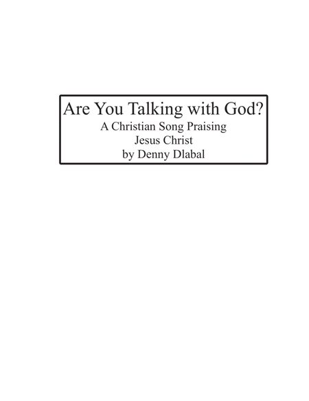Are You Talking With God? image number null