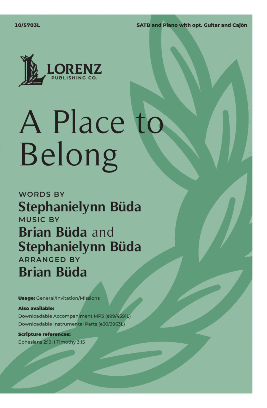 A Place to Belong A Place to Belong 4-Part scores gallery preview page 1