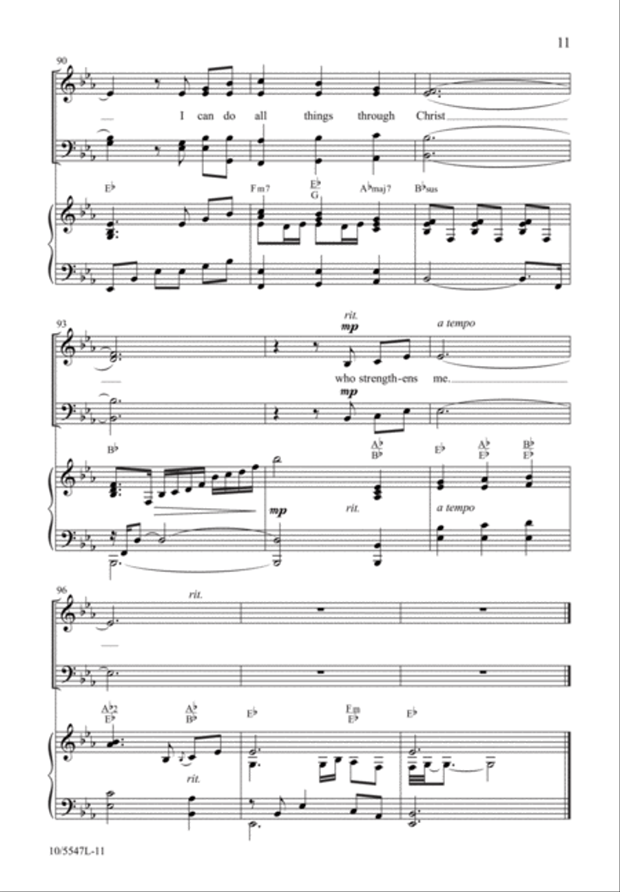 I Can Do All Things Through Christ 4-Part scores gallery preview page 11