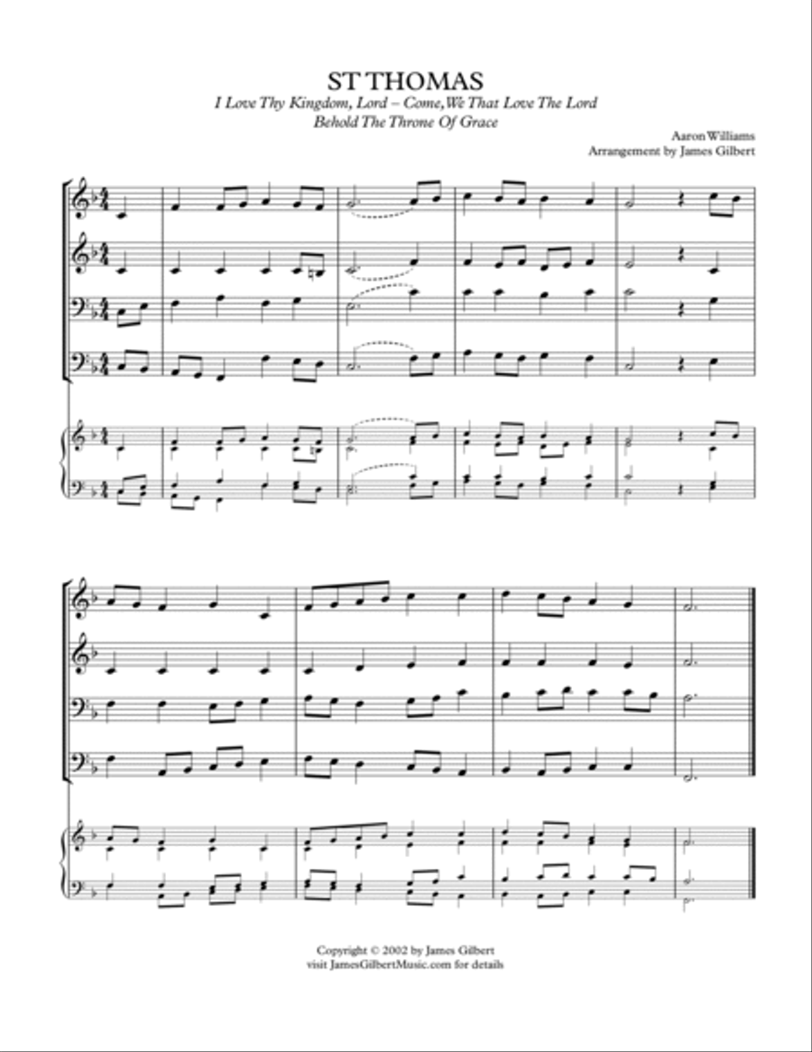 ST THOMAS (I Love Thy Kingdom, Lord) Small Ensemble scores gallery preview page 2