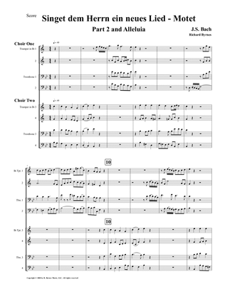 Singet dem Herrn ein neues Lied - Part 2 and Alleluia - Double Brass Choir