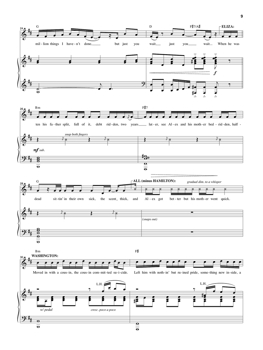 Alexander Hamilton (from Hamilton) Piano, Vocal scores gallery preview page 4