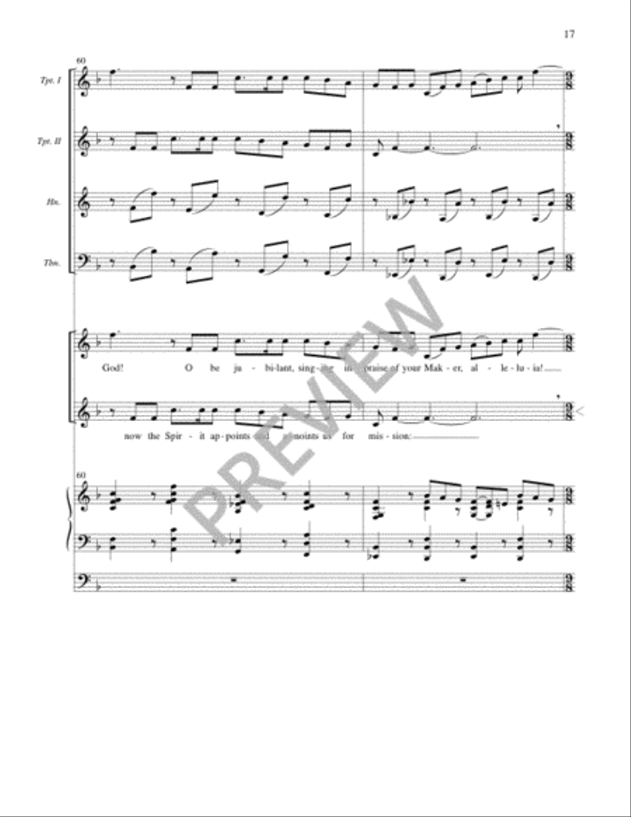 We Come Keeping Festival - Full Score and Parts 4-Part scores gallery preview page 17
