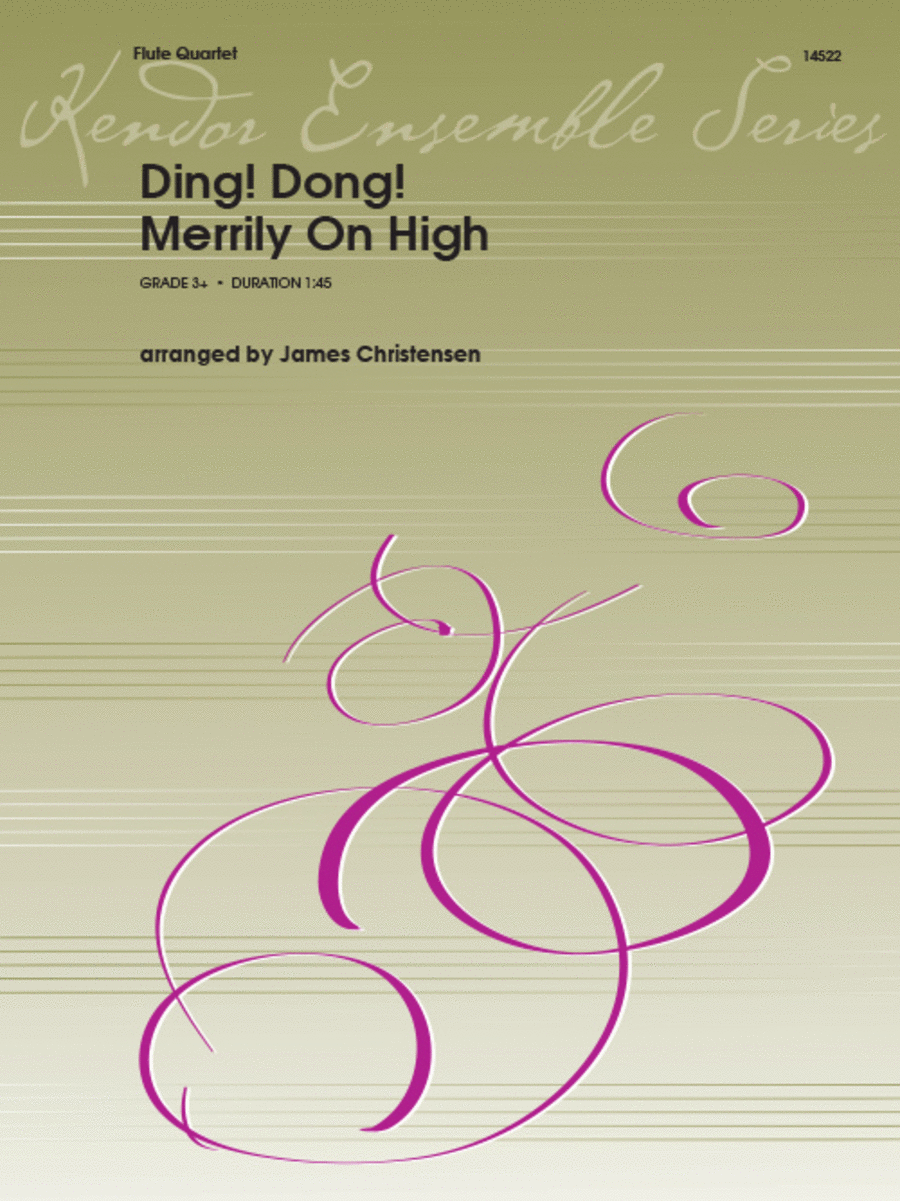 Ding! Dong! Merrily On High Flute Quartet scores gallery preview page 1