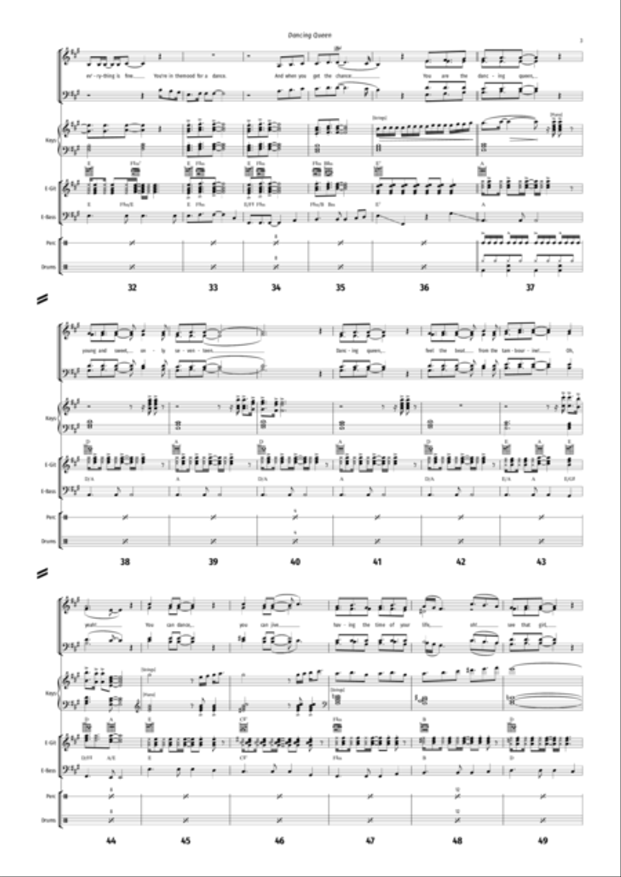 Dancing Queen Dancing Queen 4-Part scores gallery preview page 3