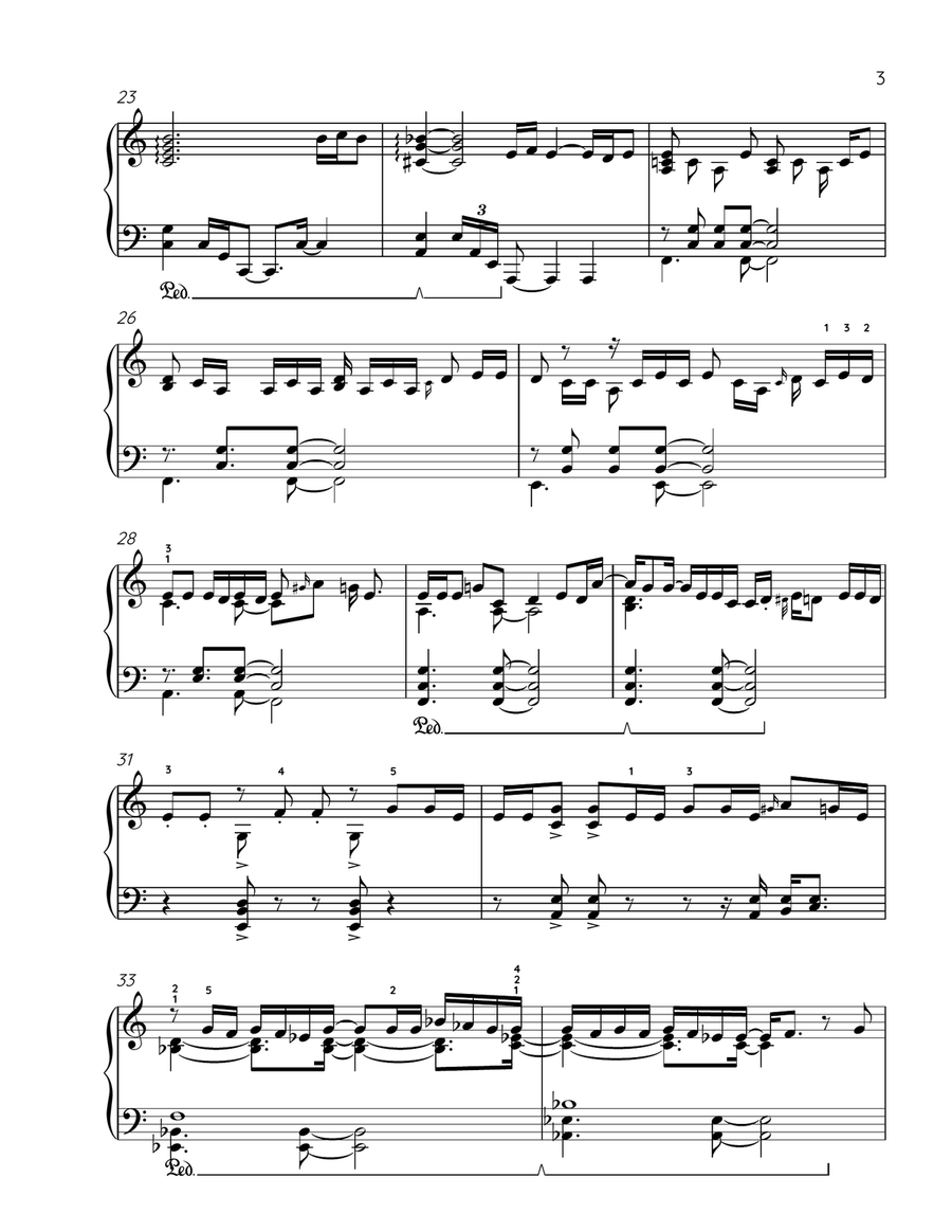 Leave The Door Open Piano Solo scores gallery preview page 3