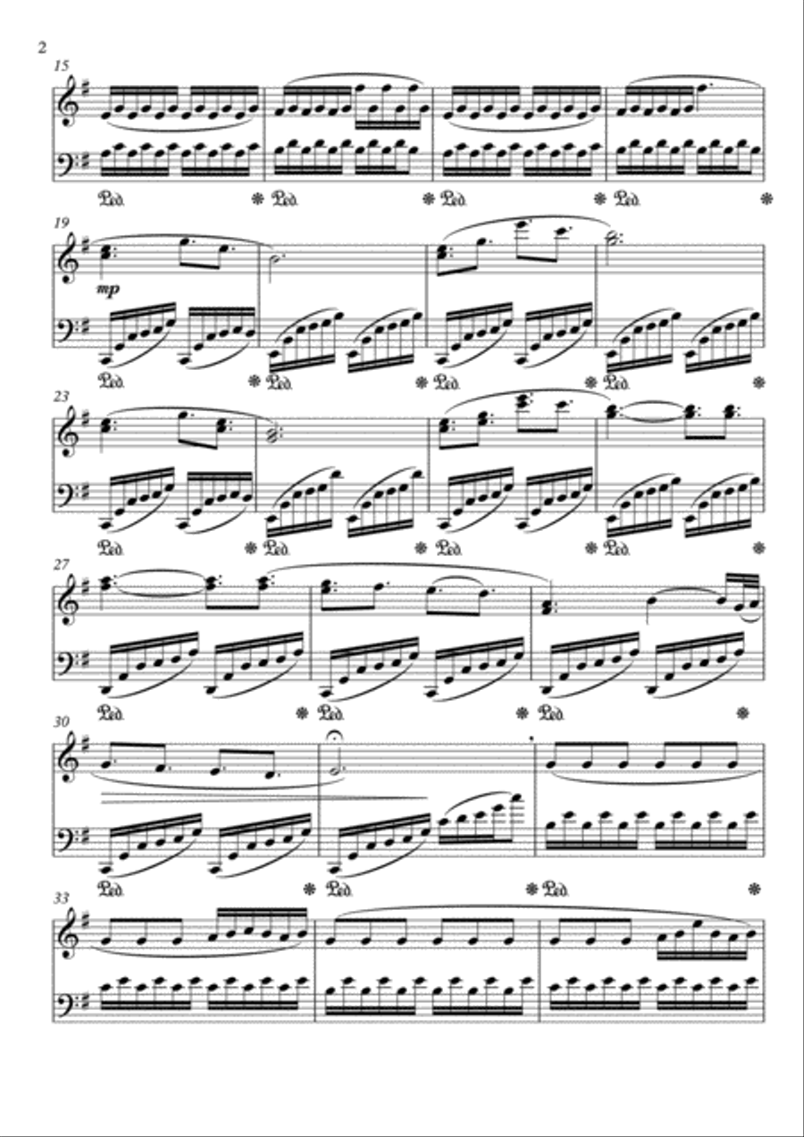 Alone Piano Solo scores gallery preview page 2