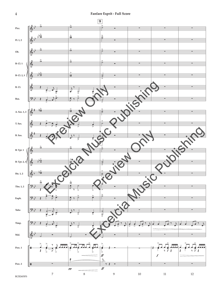 Fanfare Esprit Fanfare Esprit Concert Band scores gallery preview page 5