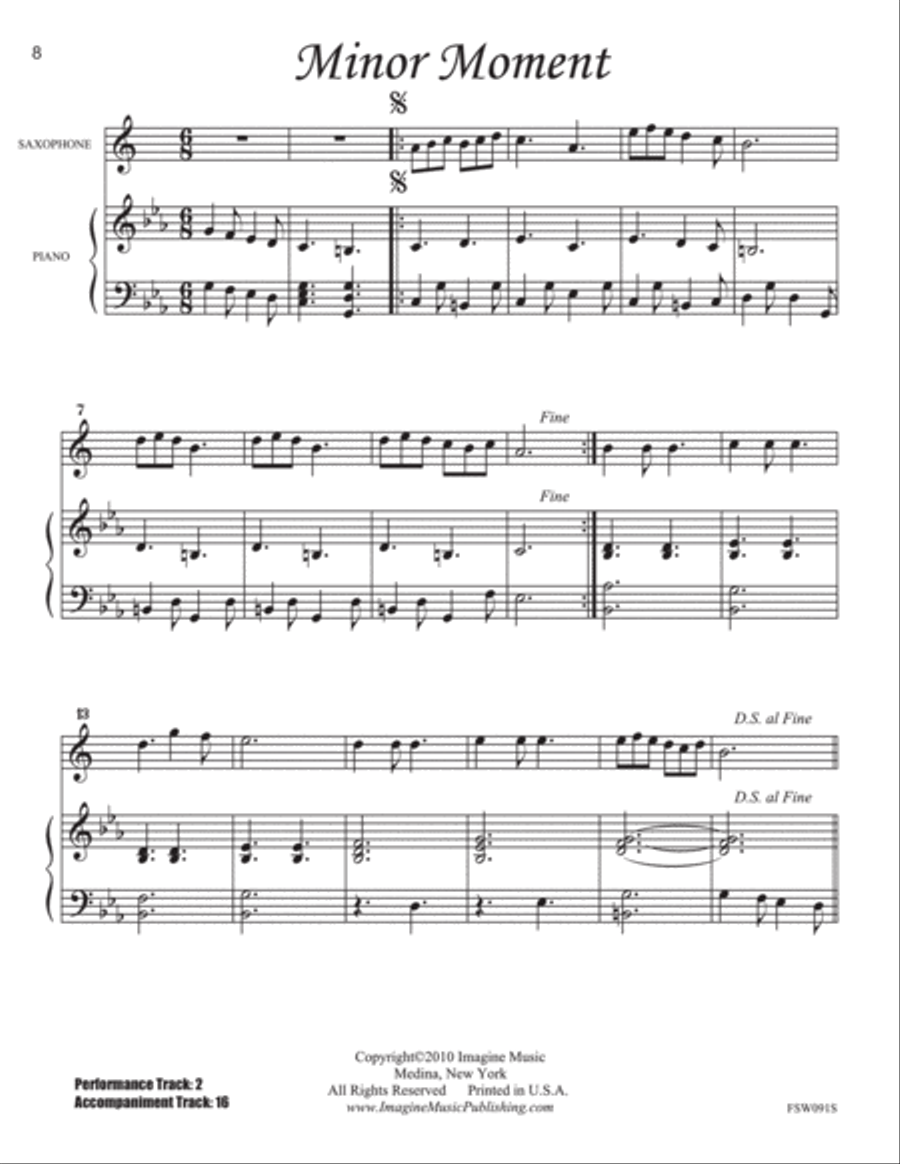 Solo Book for Winds - Saxophone Piano Accompaniment scores gallery preview page 3