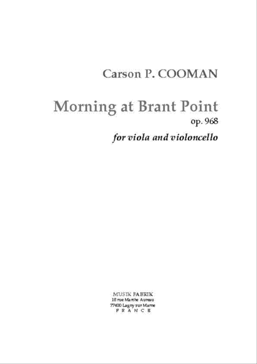 Morning at Brant Point Morning at Brant Point Cello scores gallery preview page 1