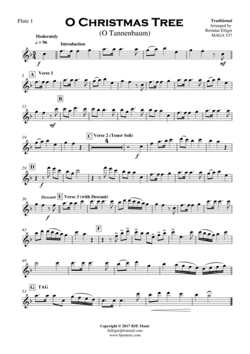 O Christmas Tree ( O Tanənbaʊm) - Concert Band Score and Parts PDF image number null