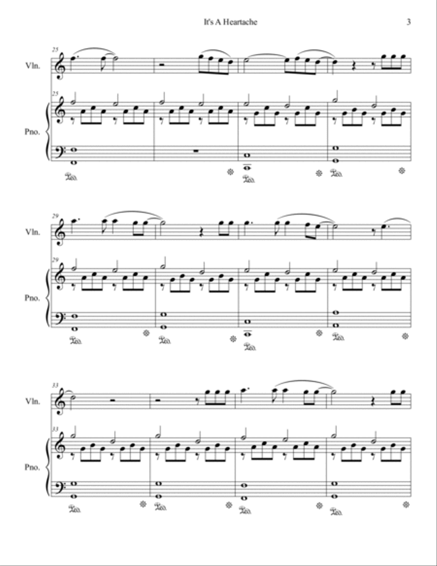 It's A Heartache Violin Solo scores gallery preview page 4