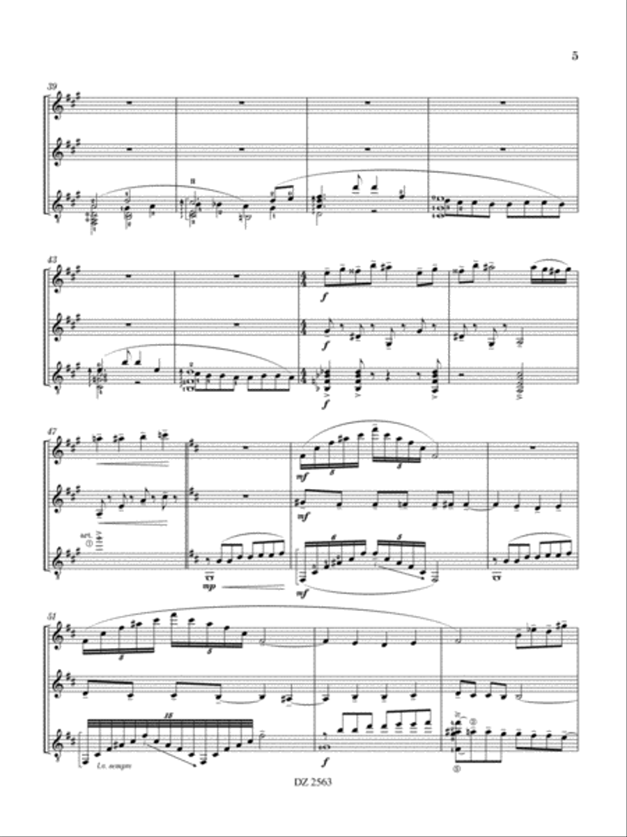 Trio No. 5465798 Flute scores gallery preview page 5
