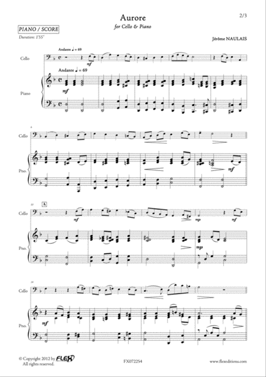Aurore Aurore Piano Accompaniment scores gallery preview page 2