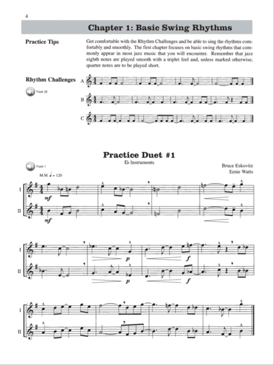 Jazz Duets for Saxophones Woodwind Duet scores gallery preview page 3