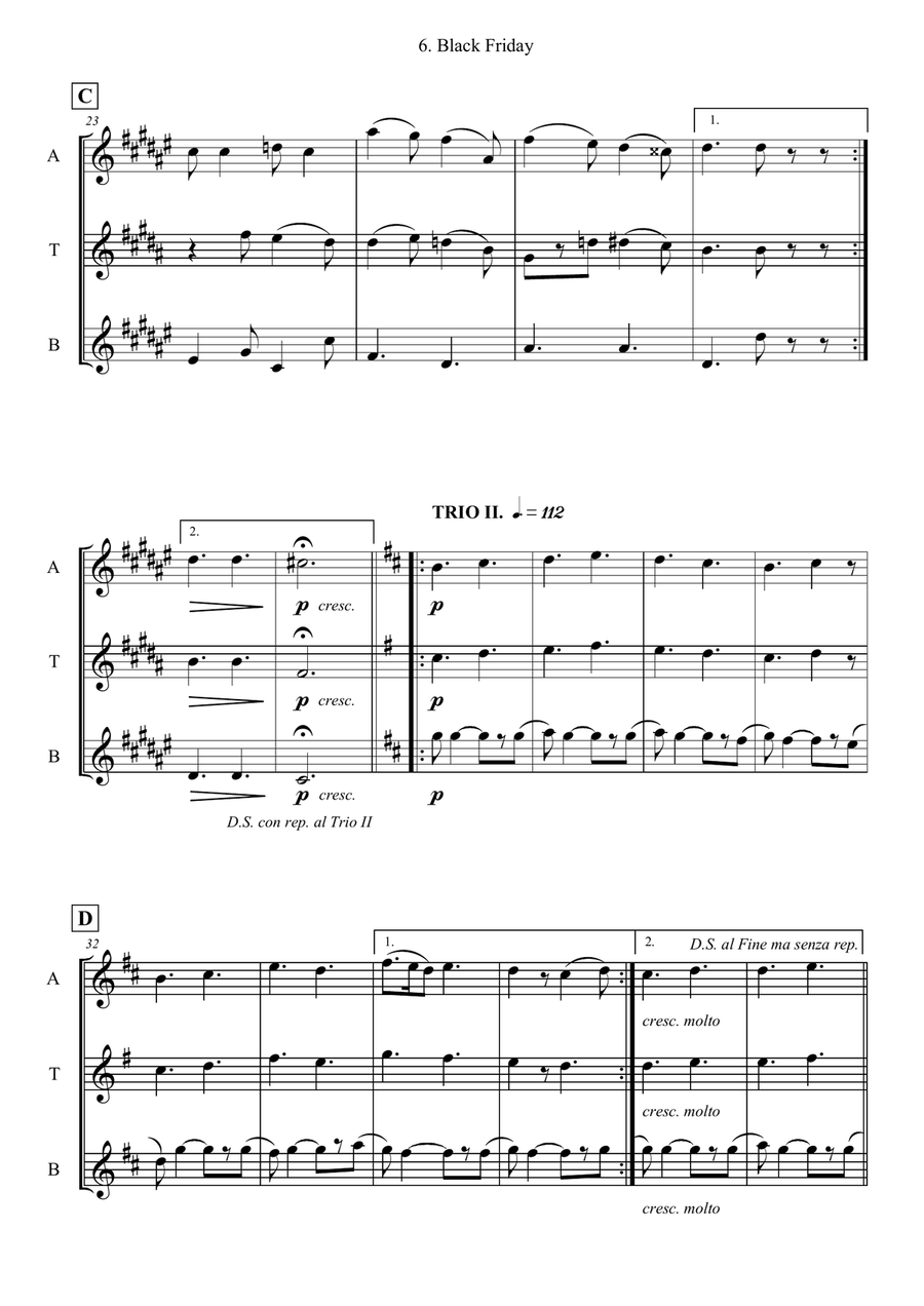Black Friday Woodwind Trio scores gallery preview page 3