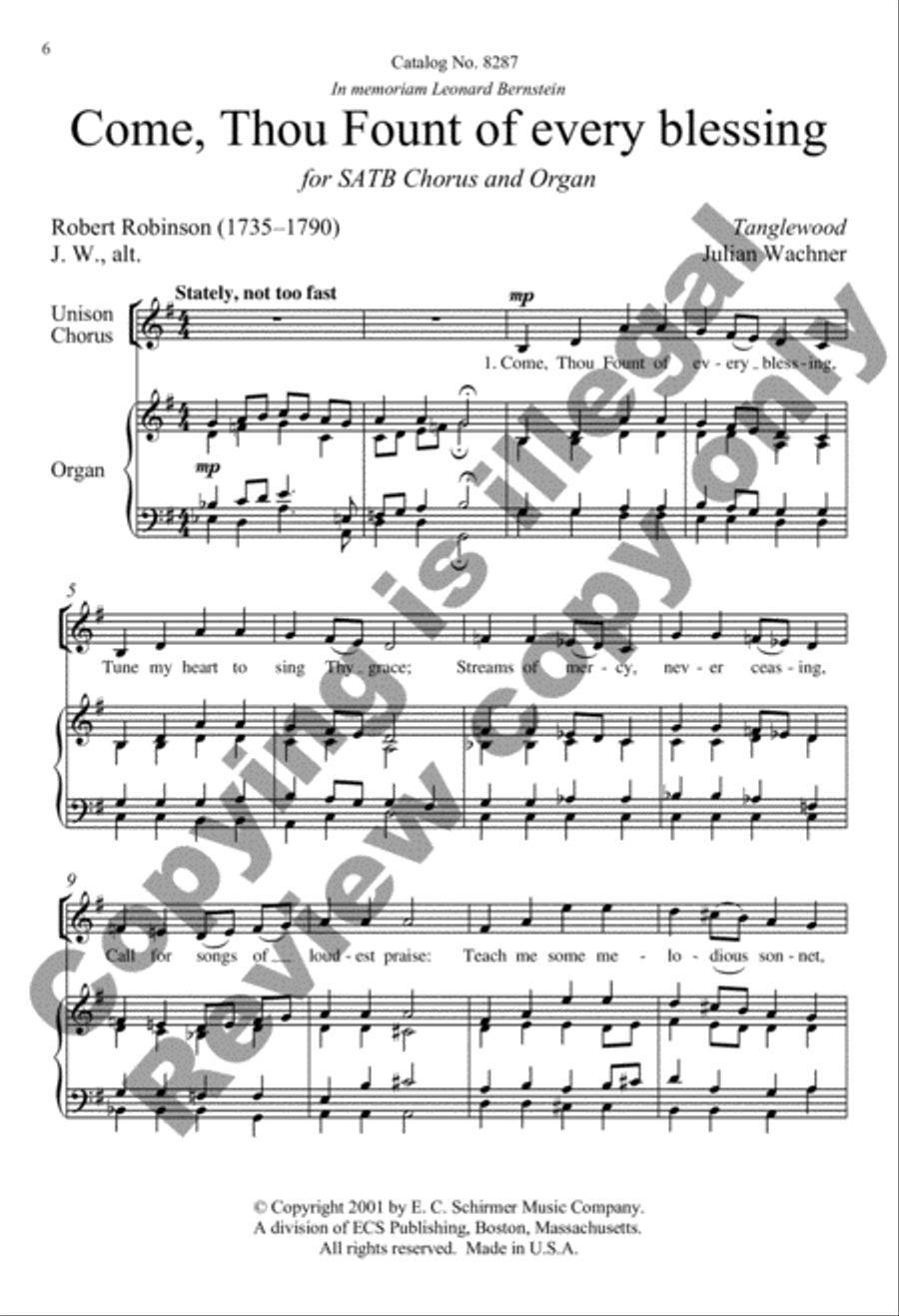 Selected Sacred Choral Works of Julian Wachner, Volume 2 4-Part scores gallery preview page 7