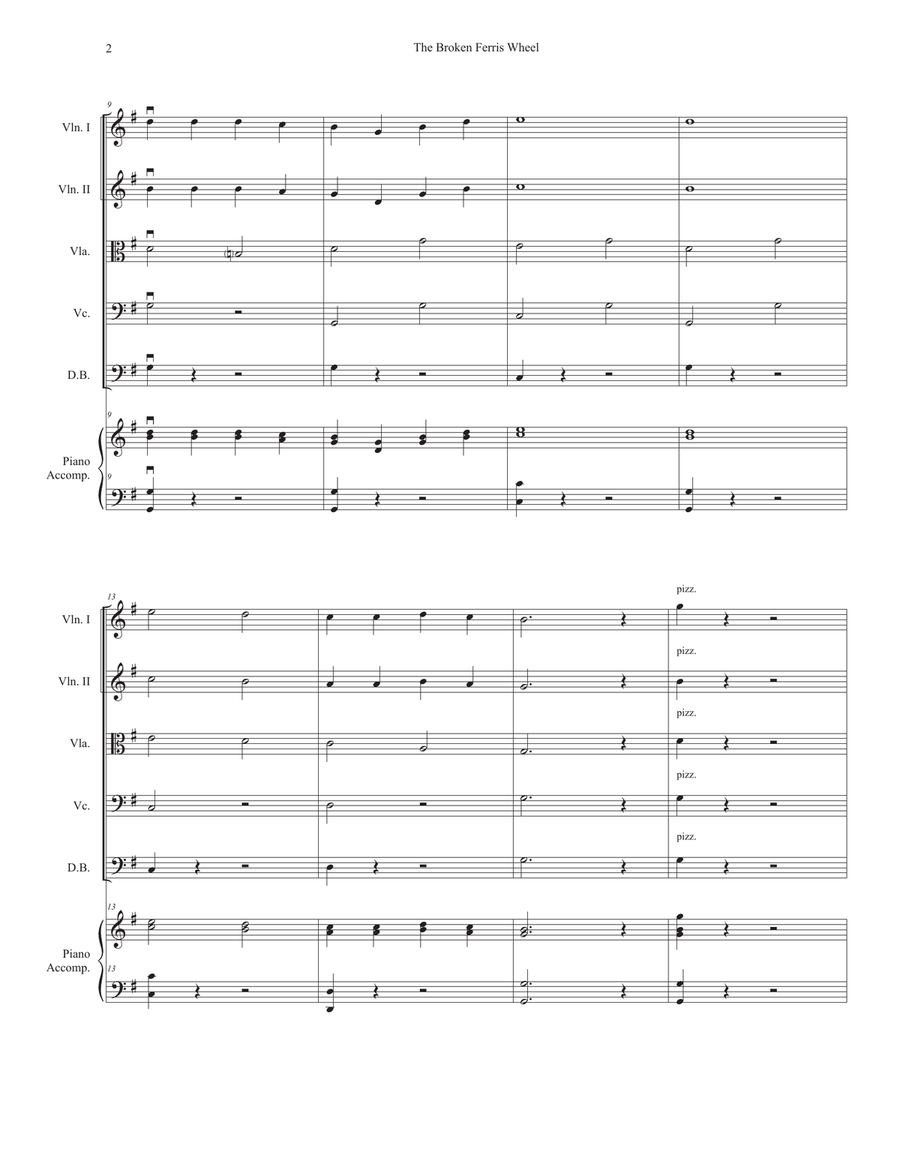 The Broken Ferris Wheel String Orchestra scores gallery preview page 4