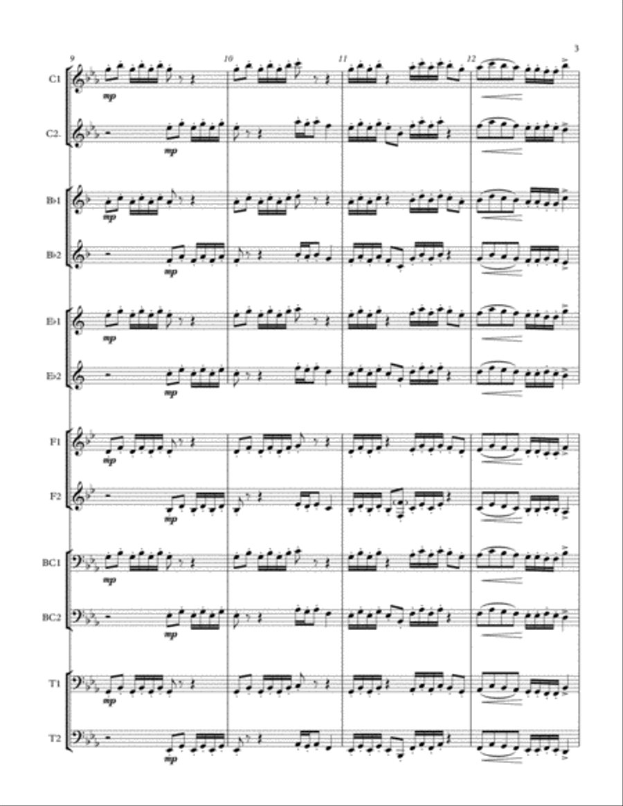 5 Duets For Any Two Band Instruments - All Transpositions Brass Ensemble scores gallery preview page 3