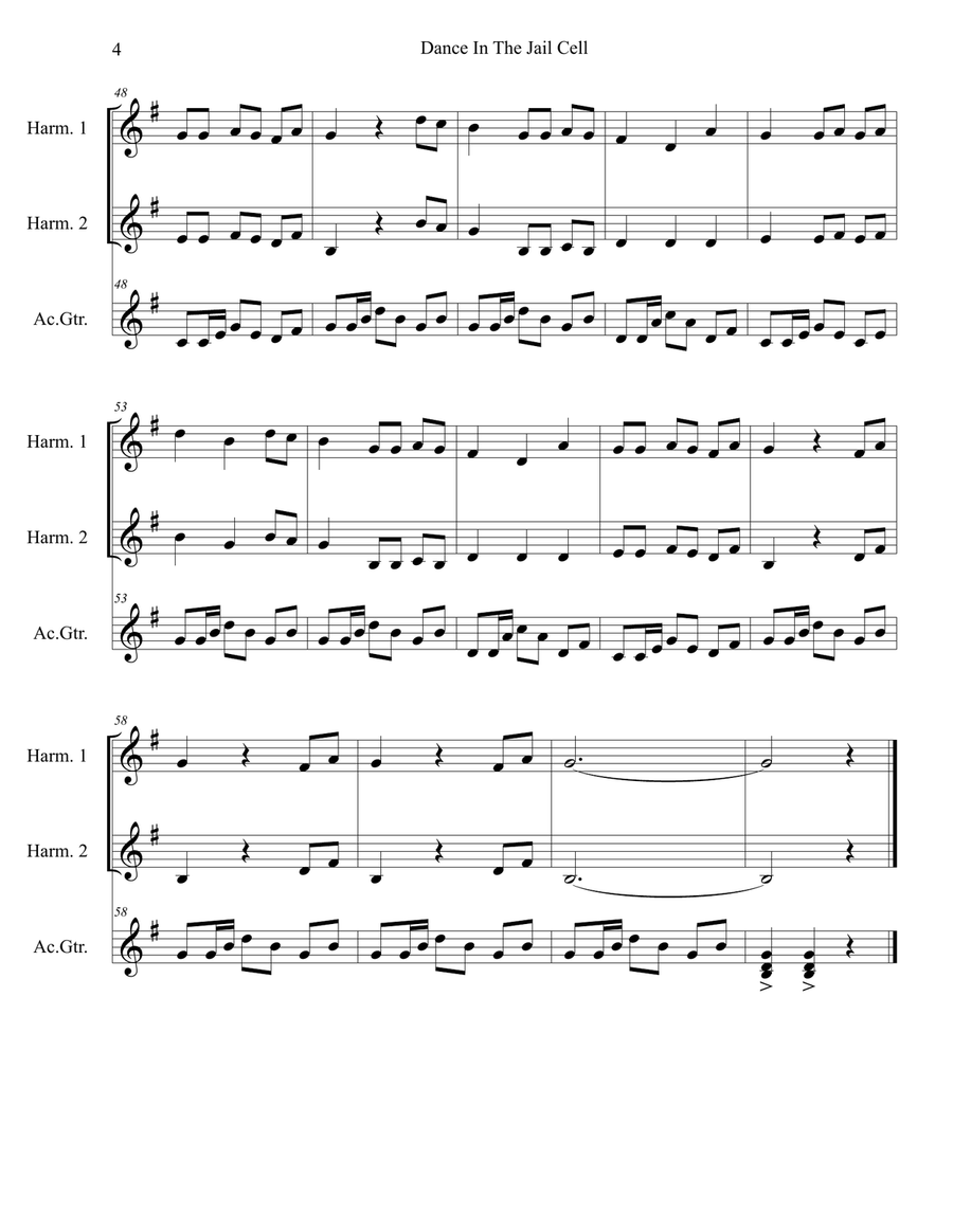Dance In The Jail Cell Dance In The Jail Cell Guitar scores gallery preview page 5