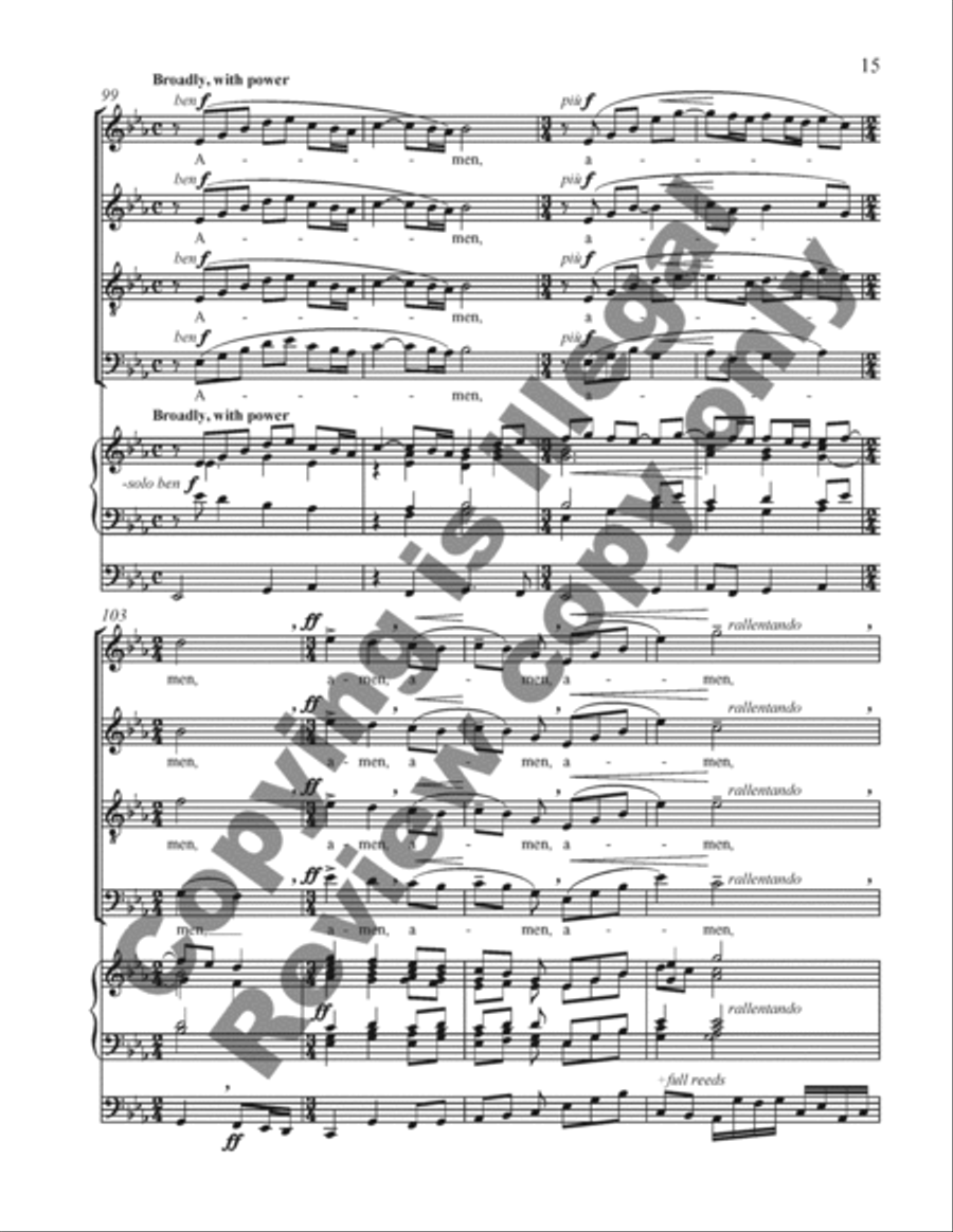An American Triptych: 3. Come, Thou Fount of Every Blessing 4-Part scores gallery preview page 30