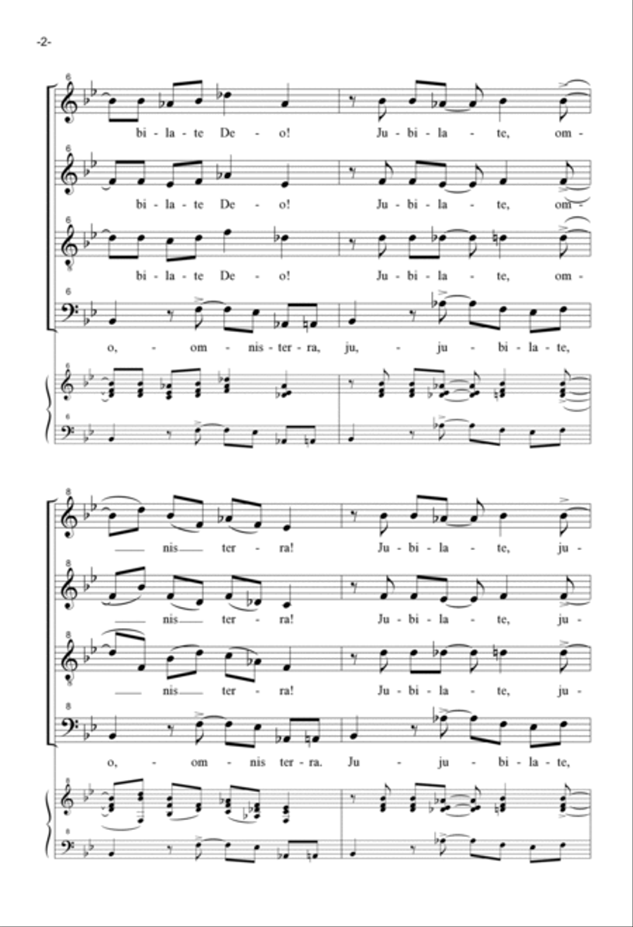 Jubilate Deo 4-Part scores gallery preview page 3
