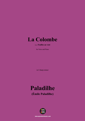 Book cover for Paladilhe-La Colombe(Lamento),in f sharp minor