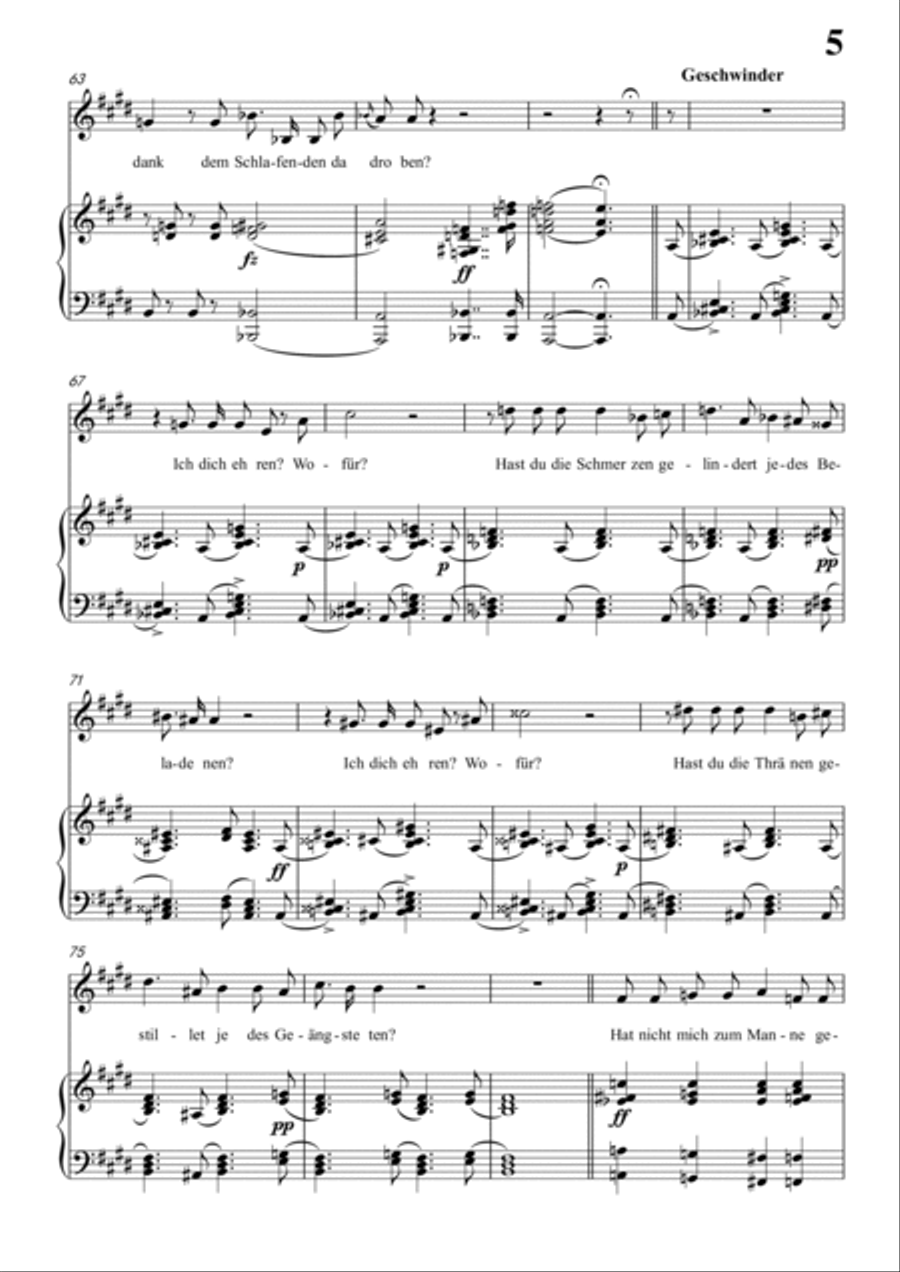 Schubert-Prometheus in A for Vocal and Piano Voice scores gallery preview page 6