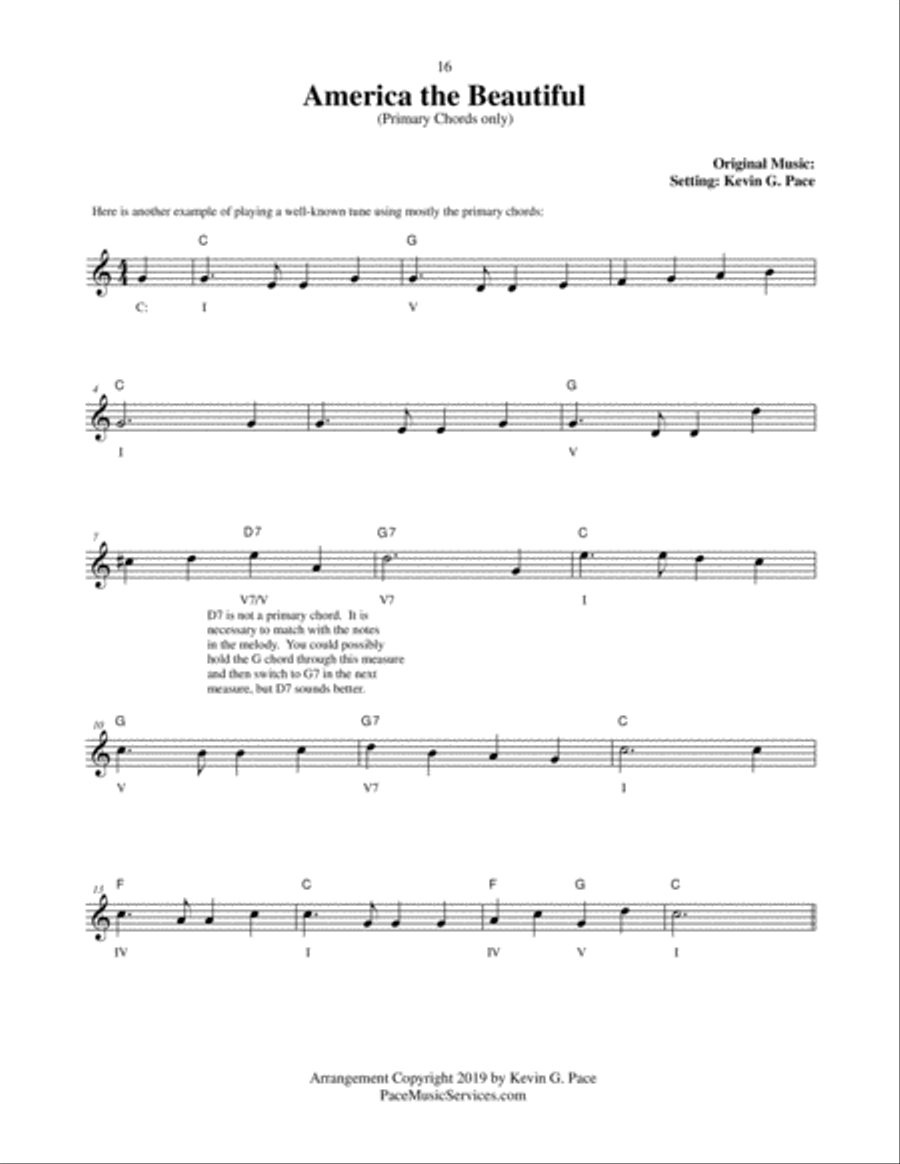 America the Beautiful - how to develop an advanced arrangement Easy Piano scores gallery preview page 3