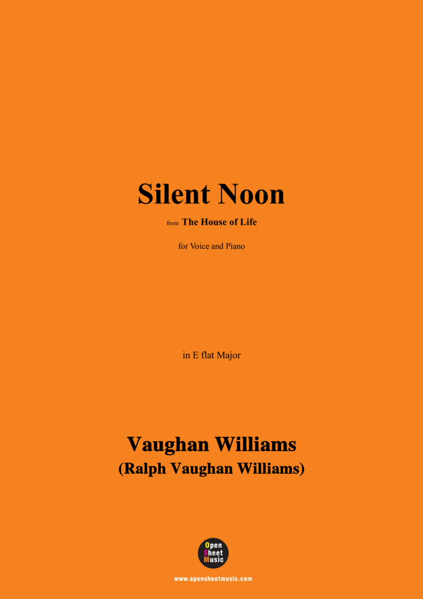 Vaughan Williams-Silent Noon,in E flat Major