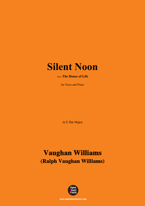 Book cover for Vaughan Williams-Silent Noon,in E flat Major
