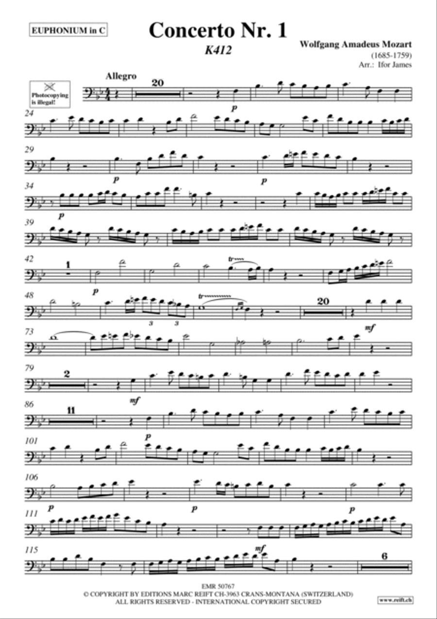 Concerto No. 1 Euphonium scores gallery preview page 5