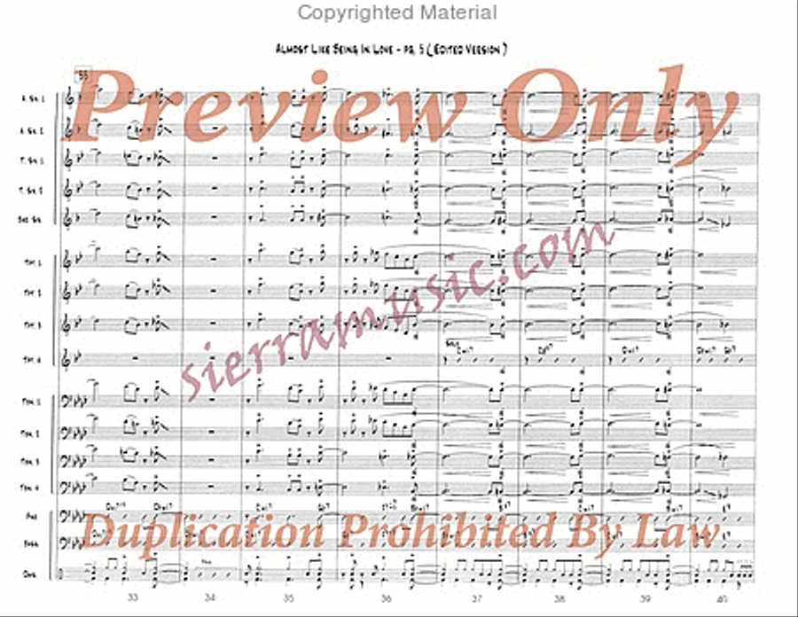 Almost Like Being in Love (Edited) Big Band scores gallery preview page 6