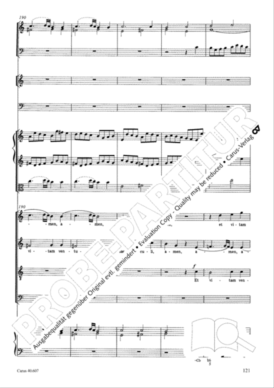 Mass in time of war (Missa in tempore belli) 4-Part scores gallery preview page 131