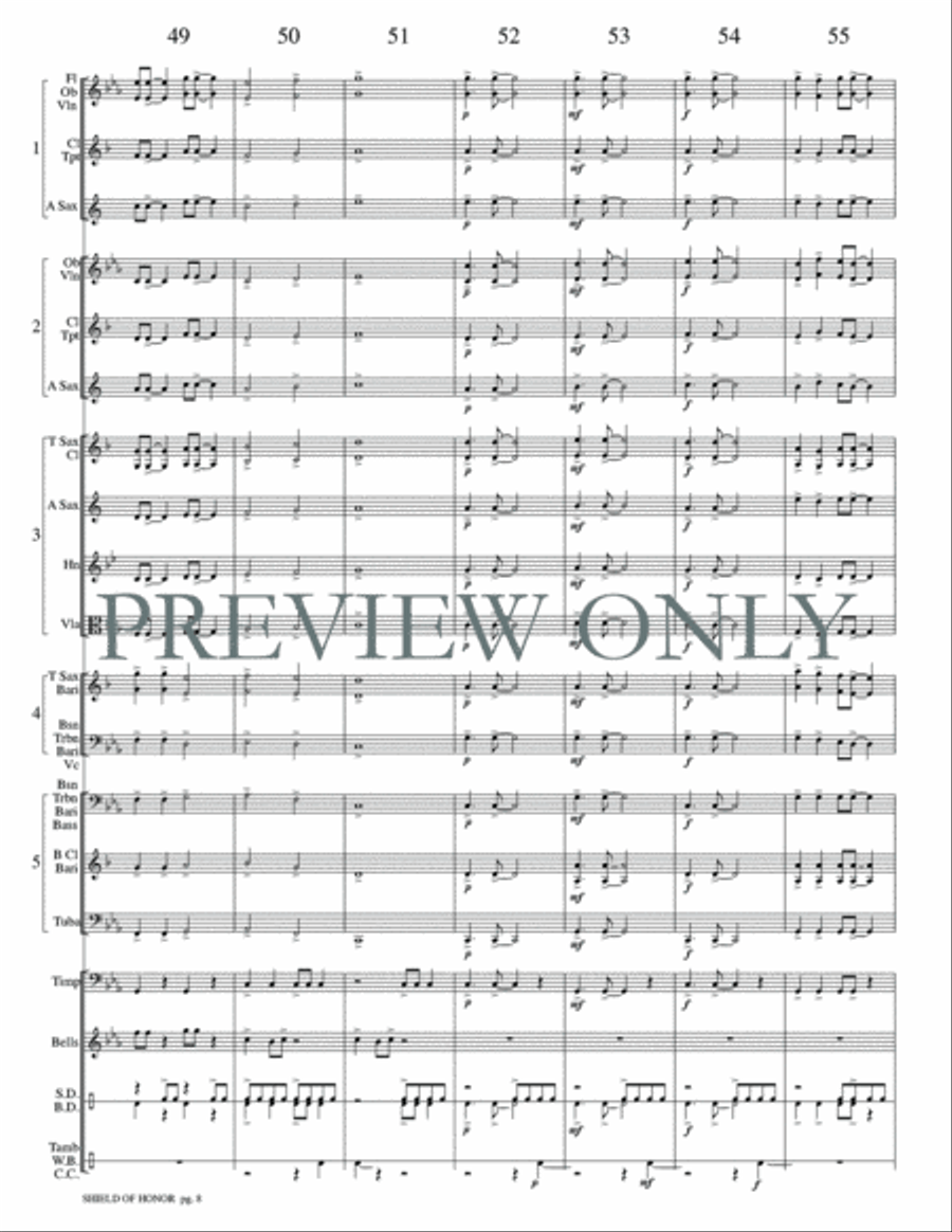 Shield of Honor Concert Band scores gallery preview page 11
