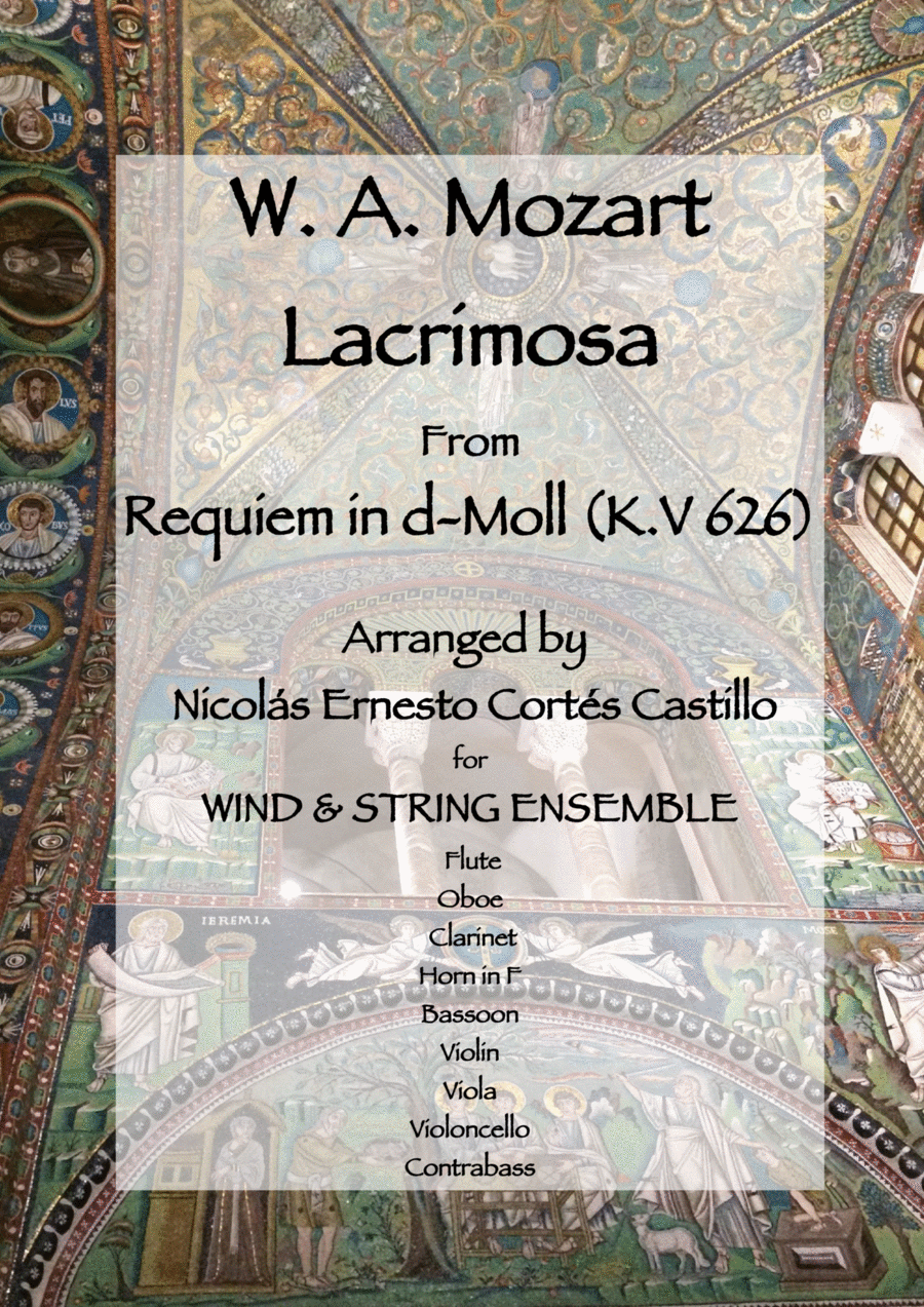 Book cover for Lacrimosa (from Requiem in D minor, K. 626) for Wind & String Ensemble