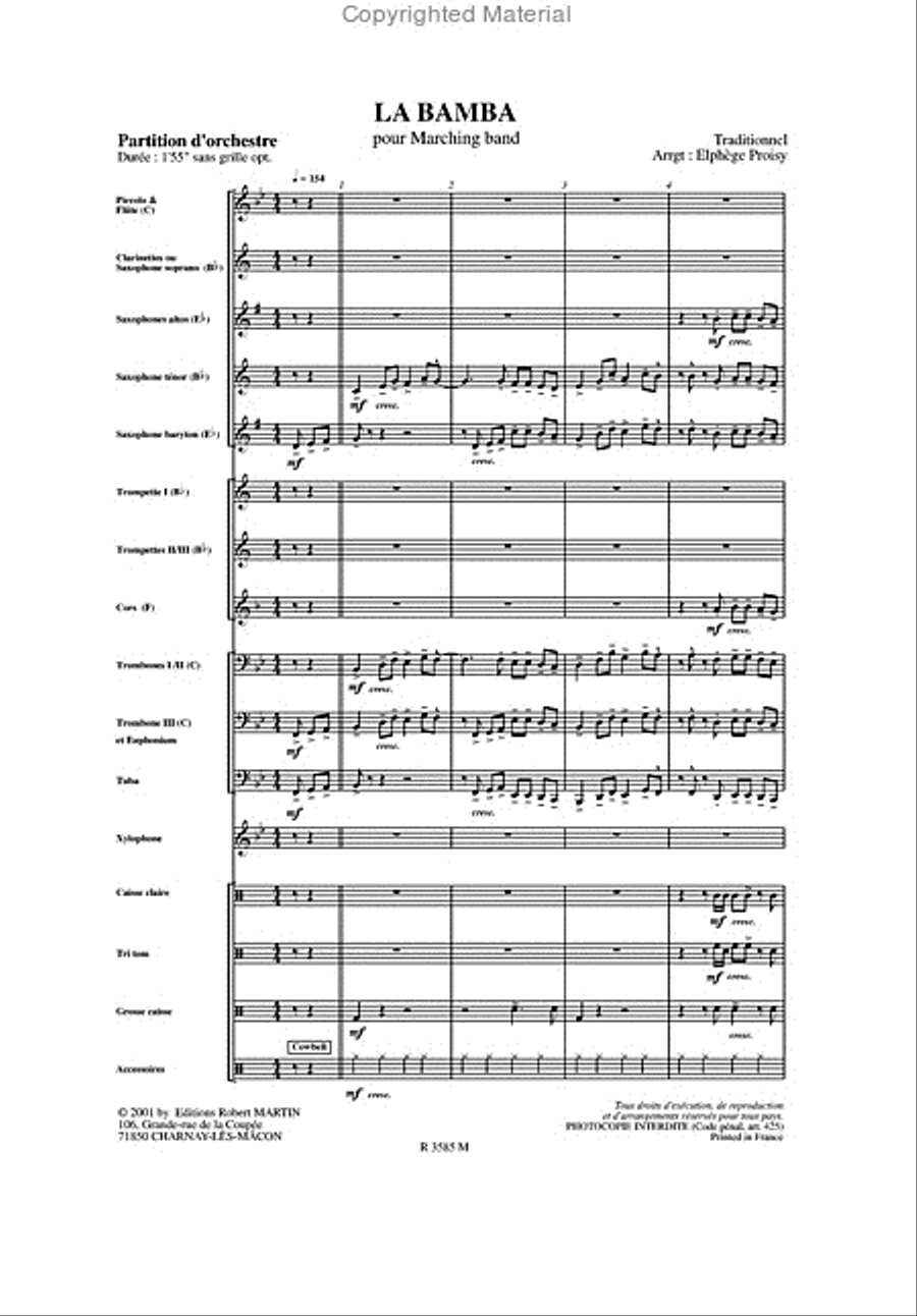 Bamba (la) Marching Band scores gallery preview page 2