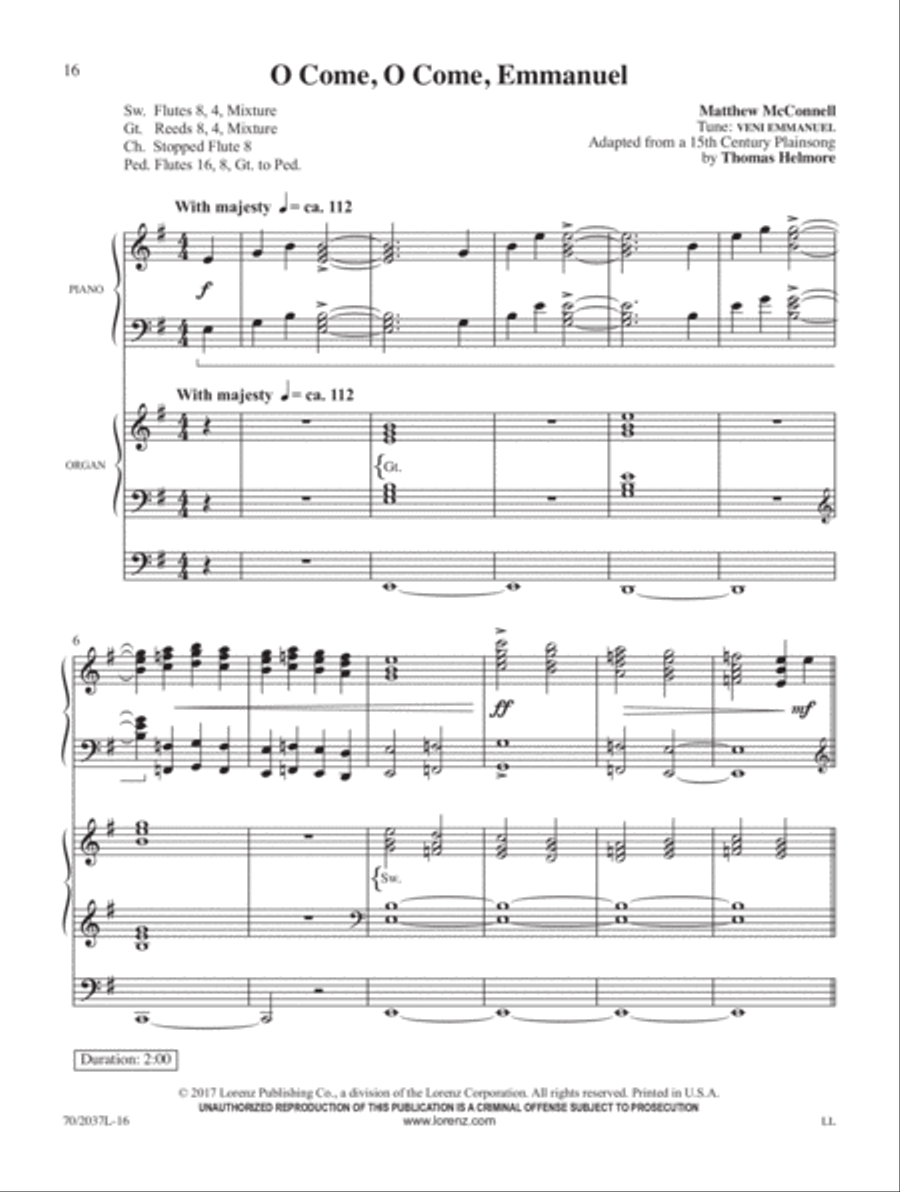 The Snow Lay on the Ground Organ scores gallery preview page 4
