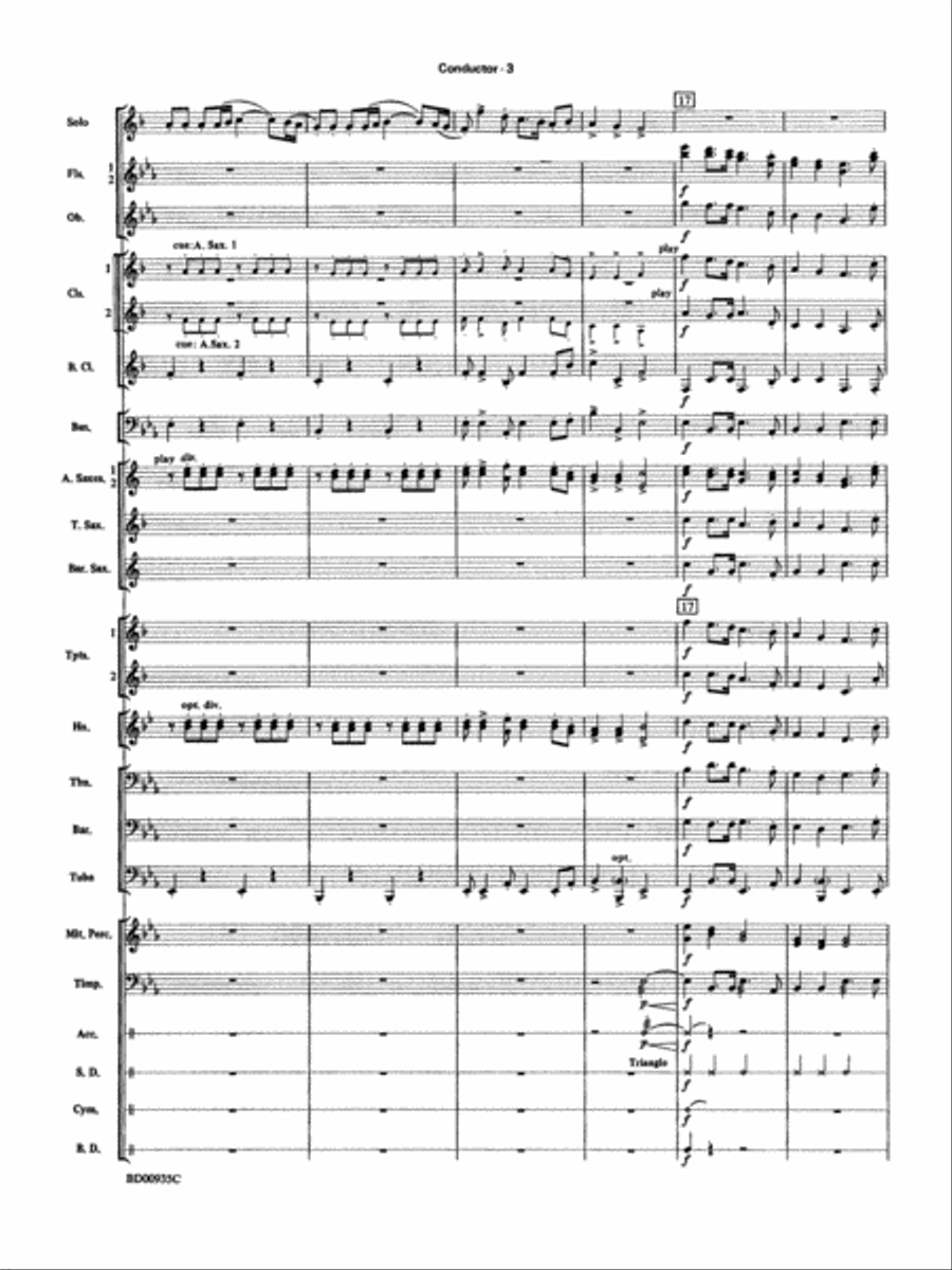 Christmas Concerto (Solo Trumpet, Clarinet, Flute, or Alto Saxophone and Band): Score Concert Band scores gallery preview page 5