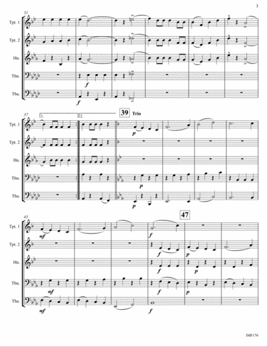 The False Alarm Brass Quintet scores gallery preview page 5